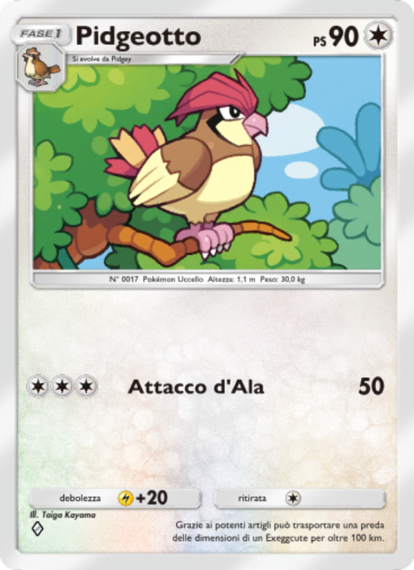 Pidgeotto 058/86 — L'Isola Misteriosa (Italian Pokémon TCG card)