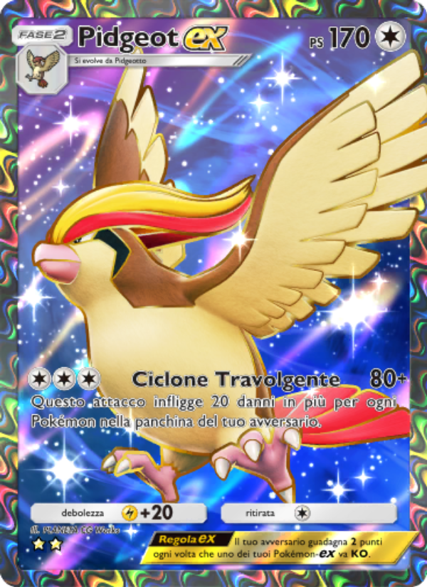 Pidgeot-ex 079/86 — L'Isola Misteriosa (Italian Pokémon TCG card)