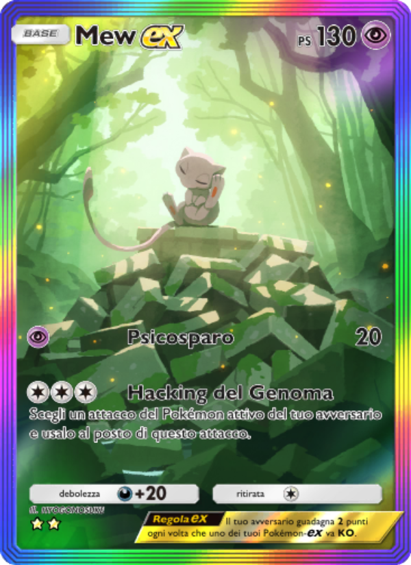 Mew-ex 083/86 — L'Isola Misteriosa (Italian Pokémon TCG card)