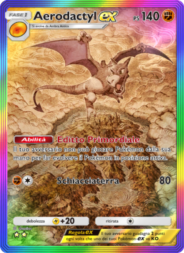 Aerodactyl-ex 084/86 — L'Isola Misteriosa (Italian Pokémon TCG card)