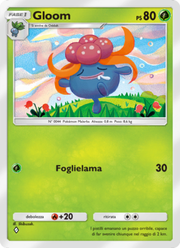 Gloom 002/207 — Scontro Spaziotemporale (Italian Pokémon TCG card)