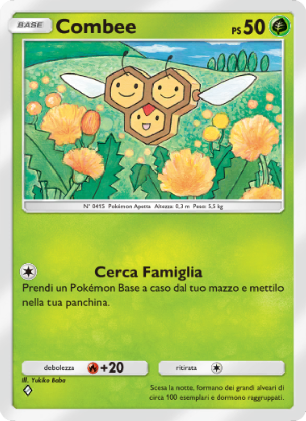 Combee 017/207 — Scontro Spaziotemporale (Italian Pokémon TCG card)
