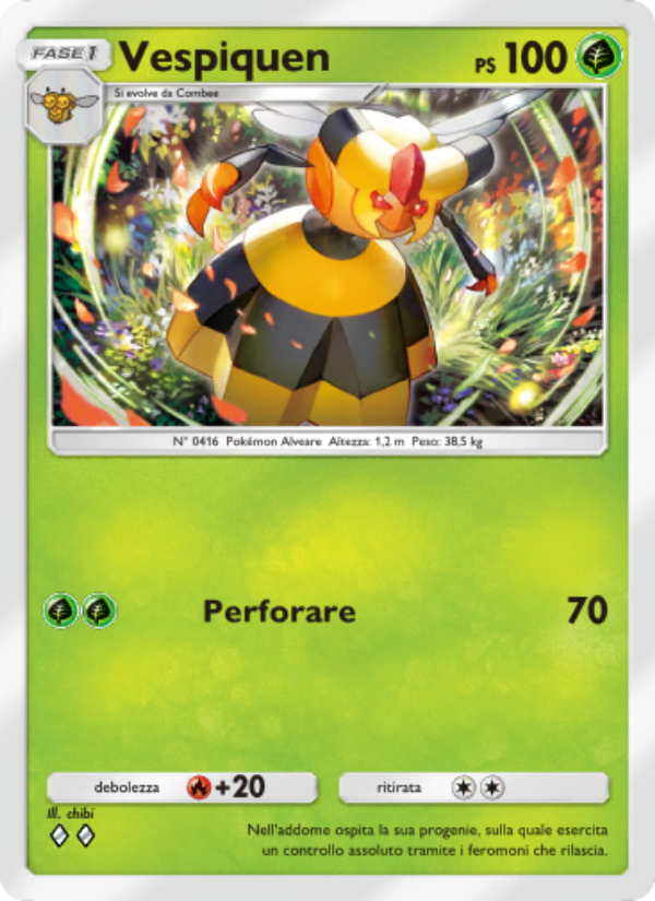 Vespiquen 018/207 — Scontro Spaziotemporale (Italian Pokémon TCG card)