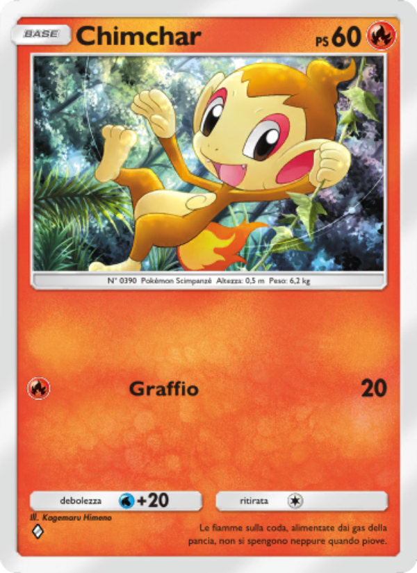 Chimchar 027/207 — Scontro Spaziotemporale (Italian Pokémon TCG card)