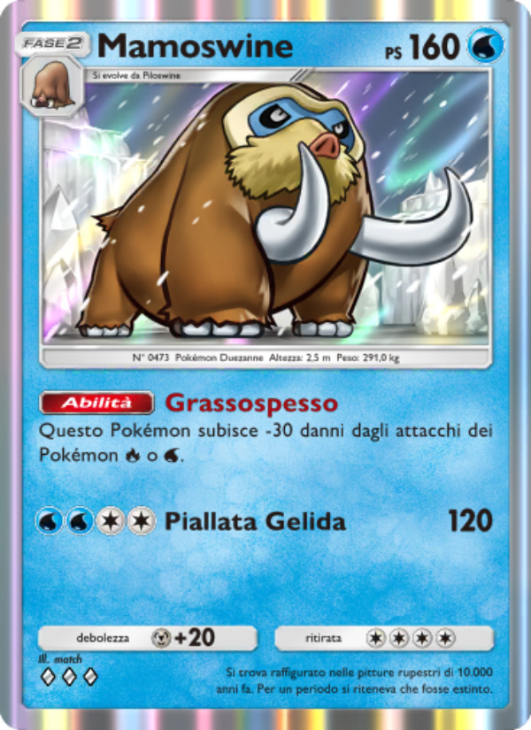 Mamoswine 033/207 — Scontro Spaziotemporale (Italian Pokémon TCG card)