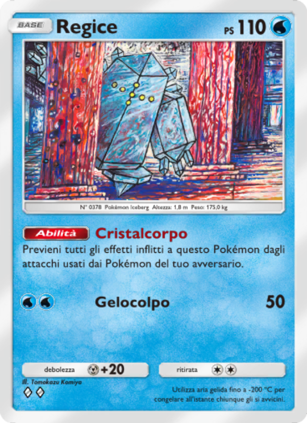 Regice 034/207 — Scontro Spaziotemporale (Italian Pokémon TCG card)