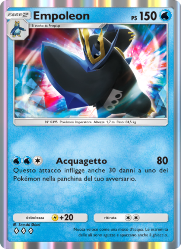 Empoleon 037/207 — Scontro Spaziotemporale (Italian Pokémon TCG card)