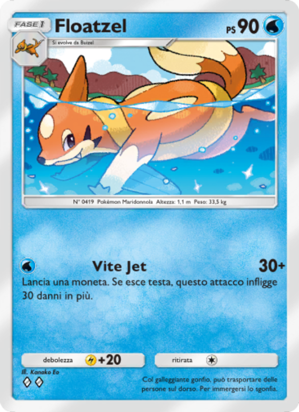 Floatzel 039/207 — Scontro Spaziotemporale (Italian Pokémon TCG card)