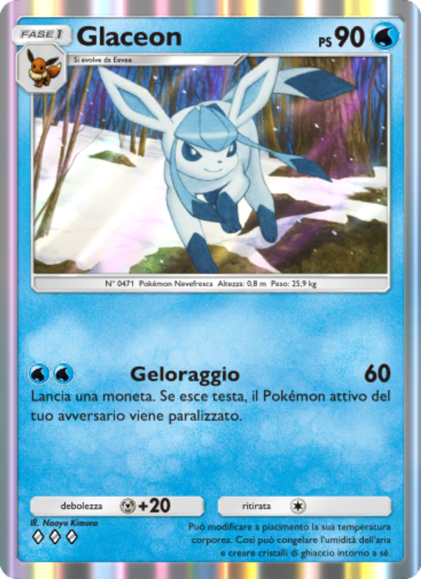 Glaceon 046/207 — Scontro Spaziotemporale (Italian Pokémon TCG card)