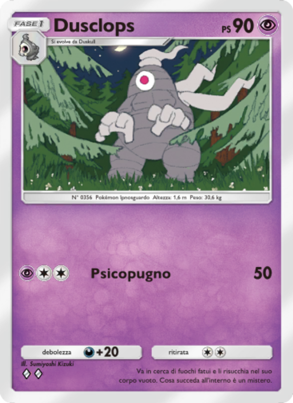 Dusclops 071/207 — Scontro Spaziotemporale (Italian Pokémon TCG card)