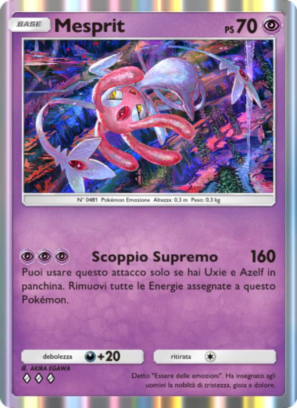 Mesprit 076/207 — Scontro Spaziotemporale (Italian Pokémon TCG card)