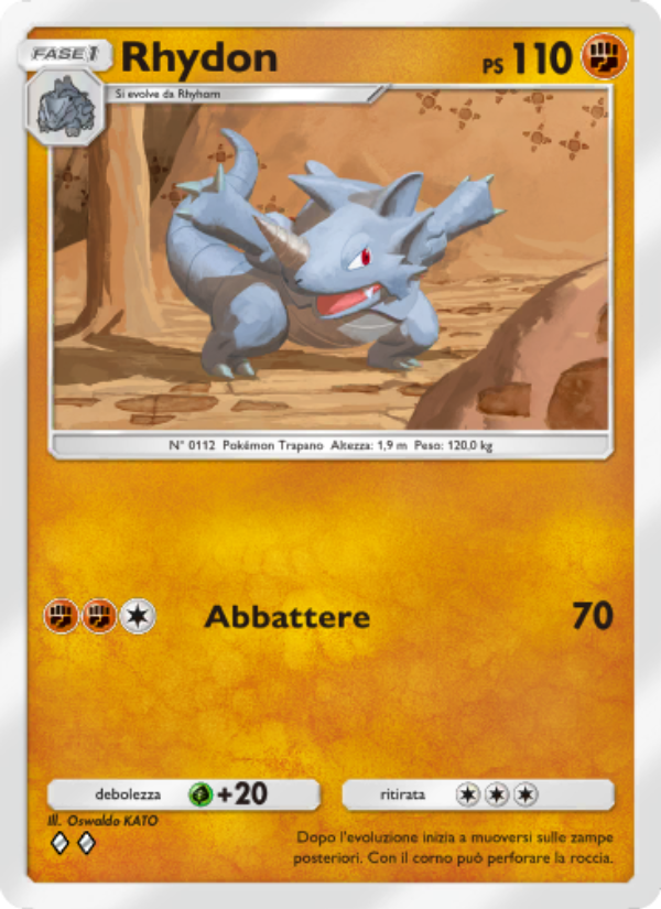 Rhydon 081/207 — Scontro Spaziotemporale (Italian Pokémon TCG card)