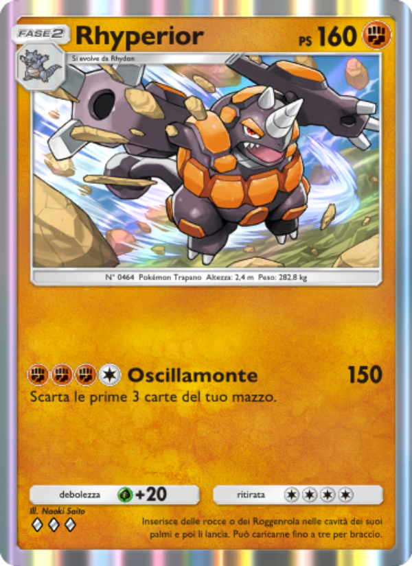 Rhyperior 082/207 — Scontro Spaziotemporale (Italian Pokémon TCG card)