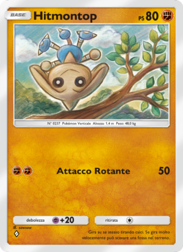 Hitmontop 085/207 — Scontro Spaziotemporale (Italian Pokémon TCG card)