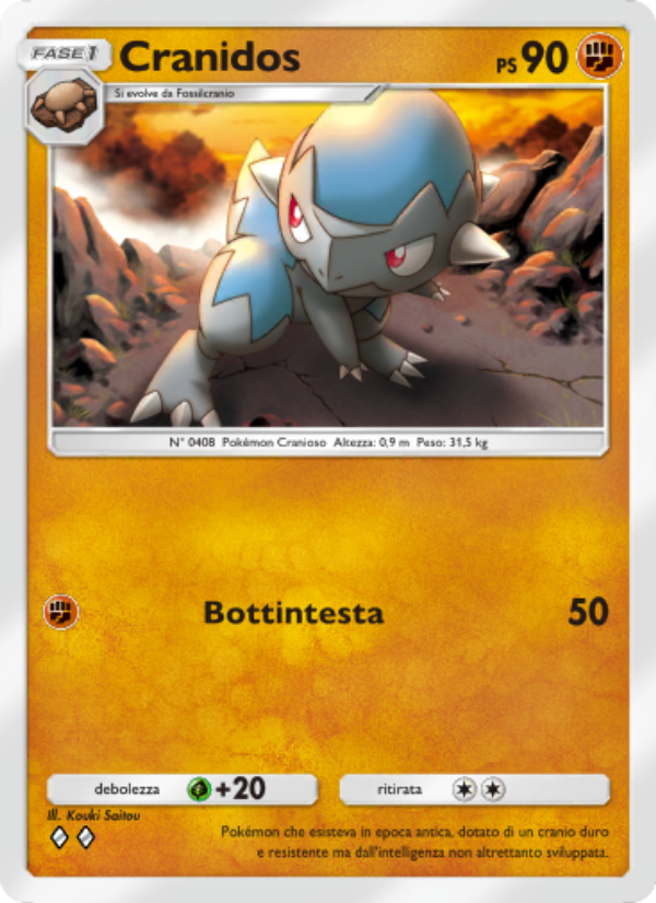 Cranidos 088/207 — Scontro Spaziotemporale (Italian Pokémon TCG card)