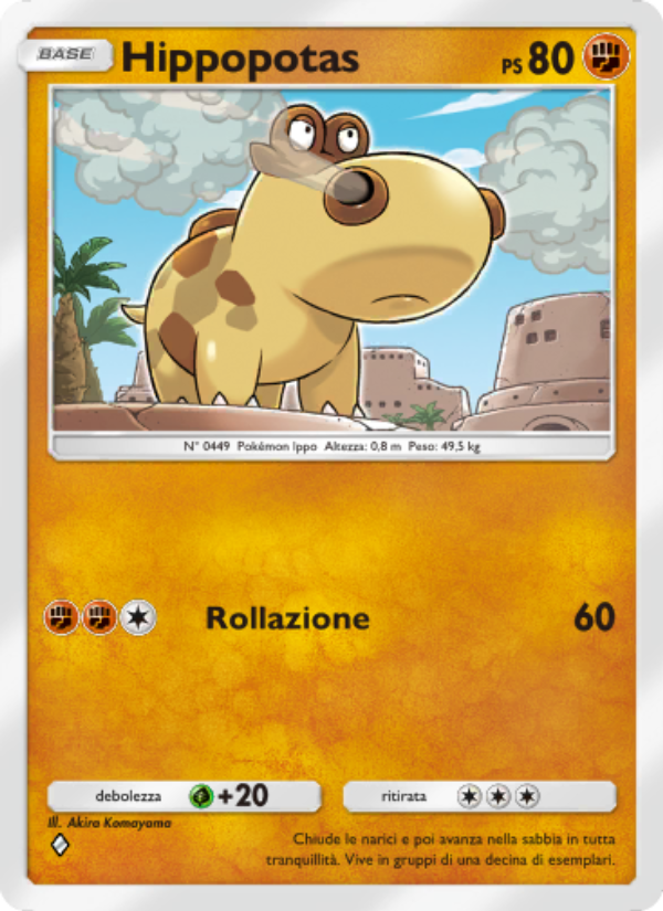 Hippopotas 093/207 — Scontro Spaziotemporale (Italian Pokémon TCG card)