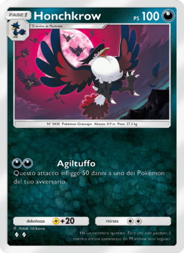 Honchkrow 097/207 — Scontro Spaziotemporale (Italian Pokémon TCG card)