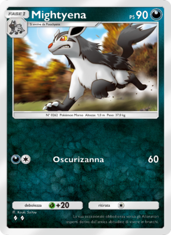 Mightyena 101/207 — Scontro Spaziotemporale (Italian Pokémon TCG card)