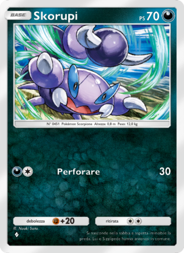 Skorupi 105/207 — Scontro Spaziotemporale (Italian Pokémon TCG card)