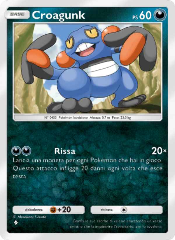 Croagunk 107/207 — Scontro Spaziotemporale (Italian Pokémon TCG card)