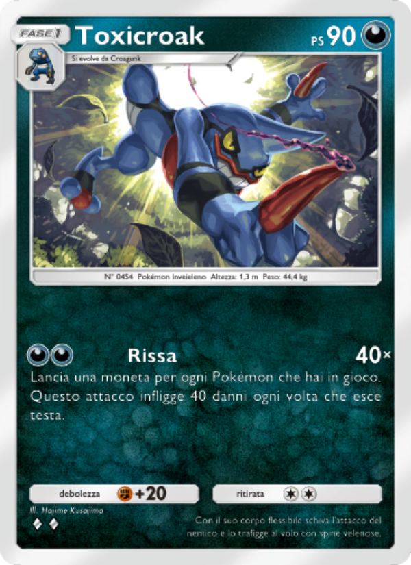 Toxicroak 108/207 — Scontro Spaziotemporale (Italian Pokémon TCG card)