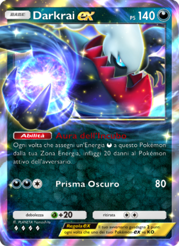Darkrai-ex 110/207 — Scontro Spaziotemporale (Italian Pokémon TCG card)