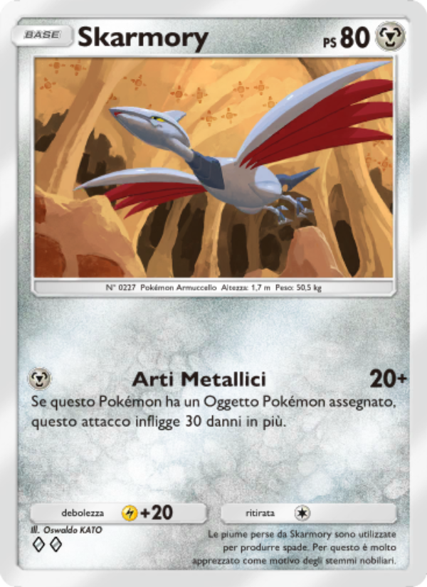 Skarmory 111/207 — Scontro Spaziotemporale (Italian Pokémon TCG card)