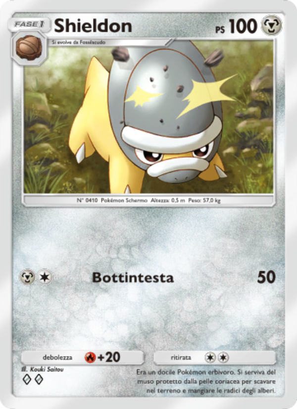 Shieldon 113/207 — Scontro Spaziotemporale (Italian Pokémon TCG card)