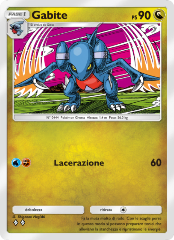 Gabite 122/207 — Scontro Spaziotemporale (Italian Pokémon TCG card)