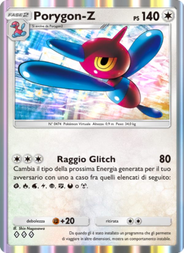 Porygon-Z 129/207 — Scontro Spaziotemporale (Italian Pokémon TCG card)