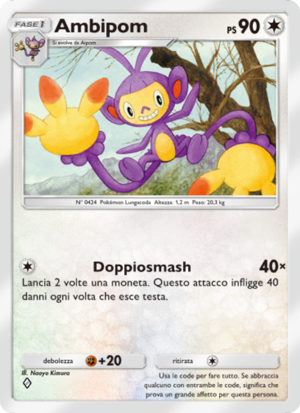 Ambipom 131/207 — Scontro Spaziotemporale (Italian Pokémon TCG card)
