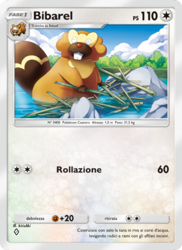 Bibarel 136/207 — Scontro Spaziotemporale (Italian Pokémon TCG card)