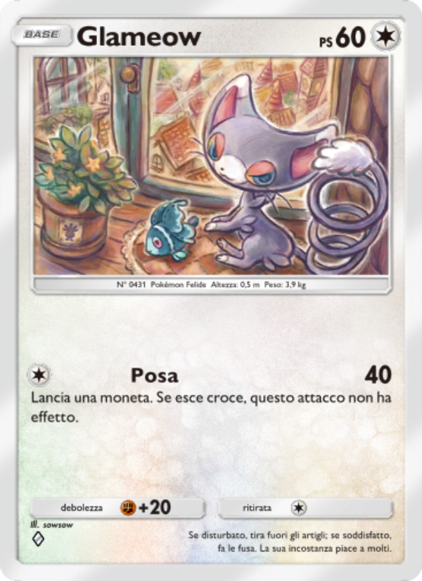 Glameow 139/207 — Scontro Spaziotemporale (Italian Pokémon TCG card)