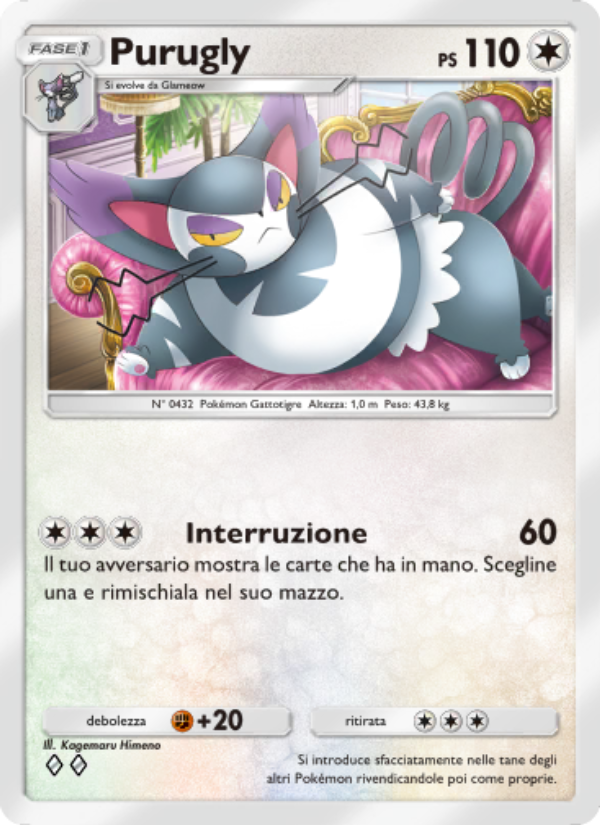 Purugly 140/207 — Scontro Spaziotemporale (Italian Pokémon TCG card)