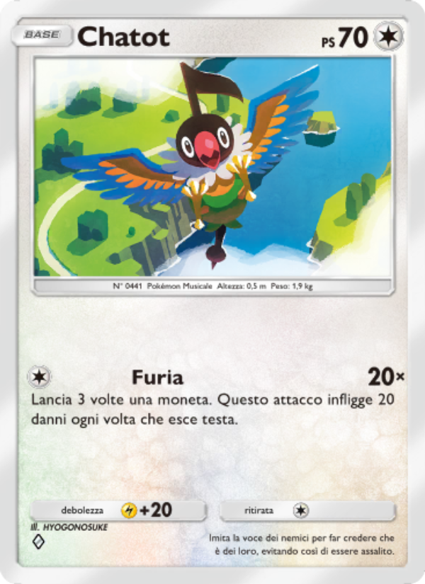 Chatot 141/207 — Scontro Spaziotemporale (Italian Pokémon TCG card)