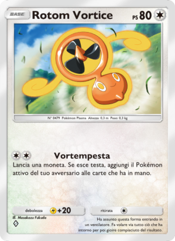 Rotom Vortice 142/207 — Scontro Spaziotemporale (Italian Pokémon TCG card)