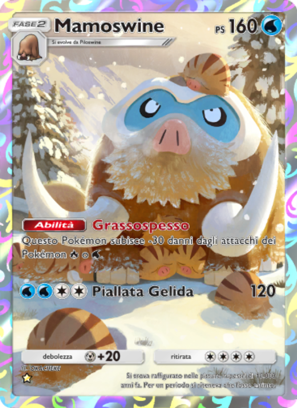 Mamoswine 160/207 — Scontro Spaziotemporale (Italian Pokémon TCG card)
