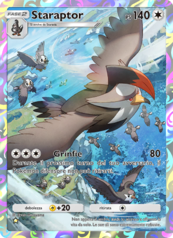 Staraptor 176/207 — Scontro Spaziotemporale (Italian Pokémon TCG card)