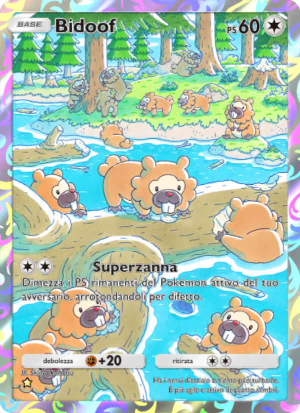 Bidoof 177/207 — Scontro Spaziotemporale (Italian Pokémon TCG card)
