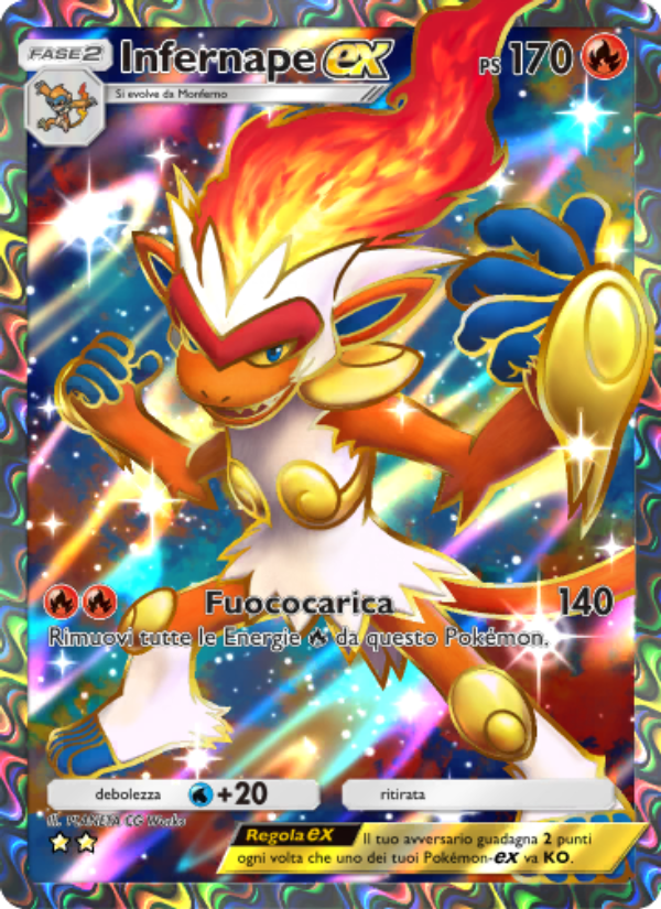 Infernape-ex 181/207 — Scontro Spaziotemporale (Italian Pokémon TCG card)