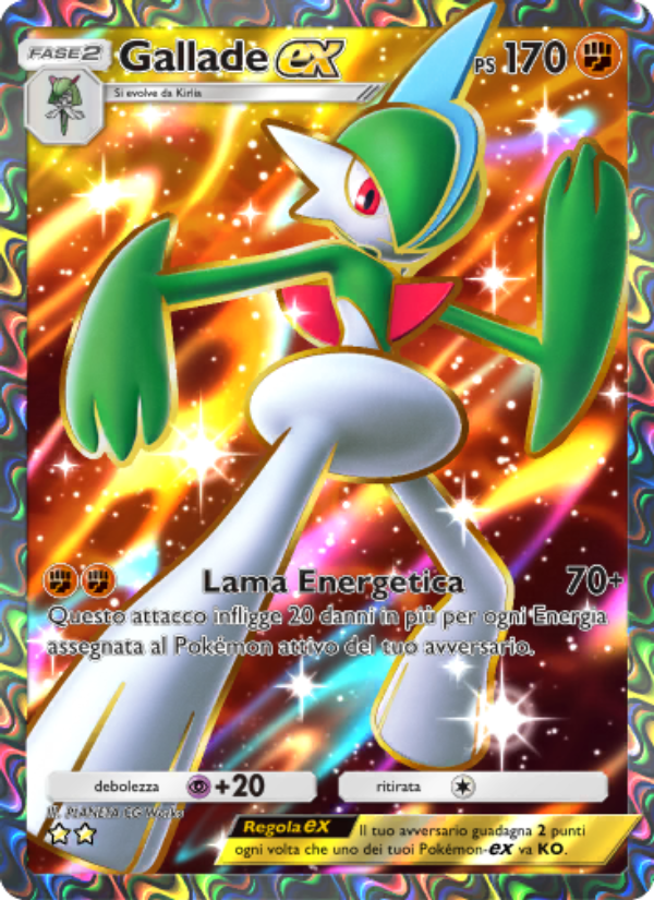 Gallade-ex 185/207 — Scontro Spaziotemporale (Italian Pokémon TCG card)