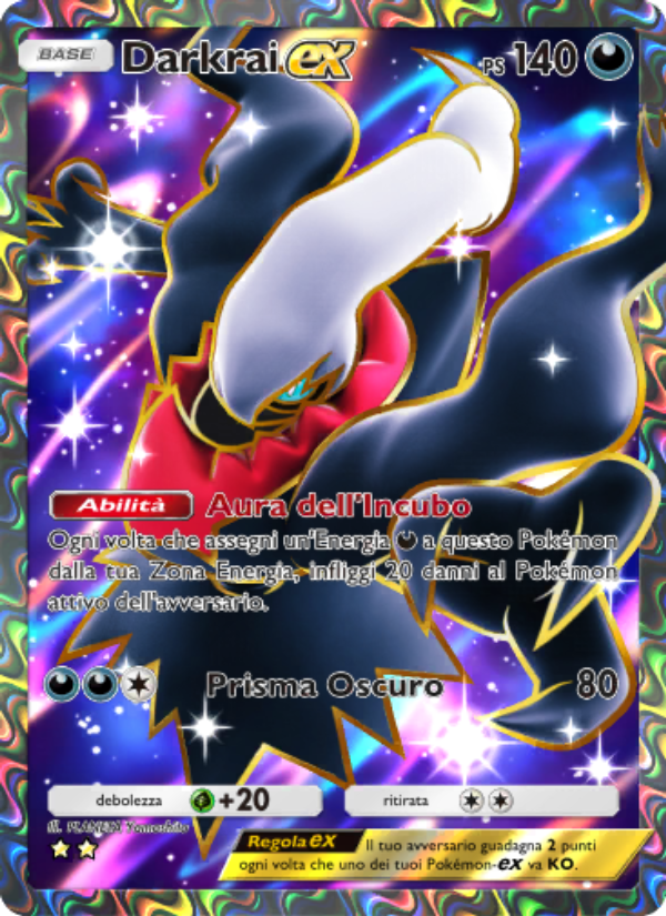 Darkrai-ex 187/207 — Scontro Spaziotemporale (Italian Pokémon TCG card)
