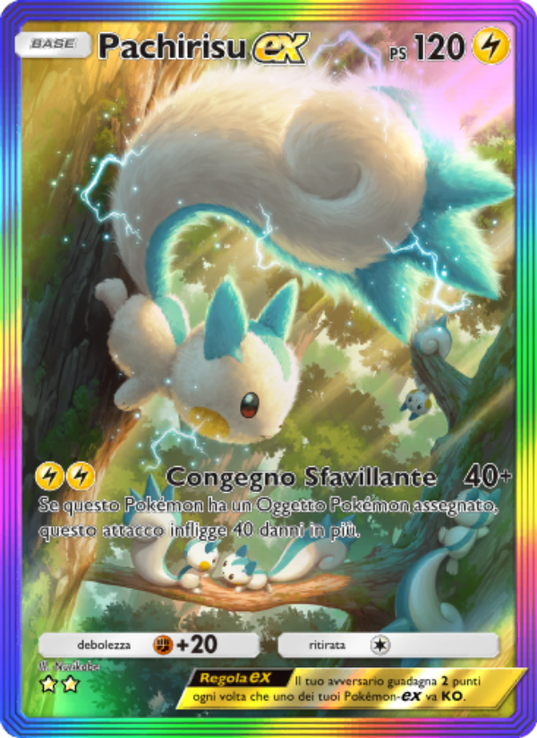 Pachirisu-ex 198/207 — Scontro Spaziotemporale (Italian Pokémon TCG card)