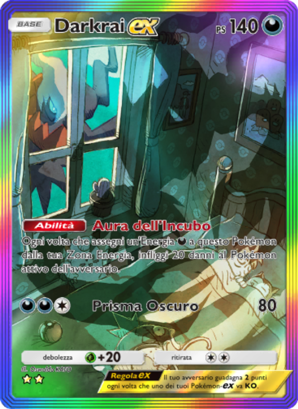 Darkrai-ex 202/207 — Scontro Spaziotemporale (Italian Pokémon TCG card)