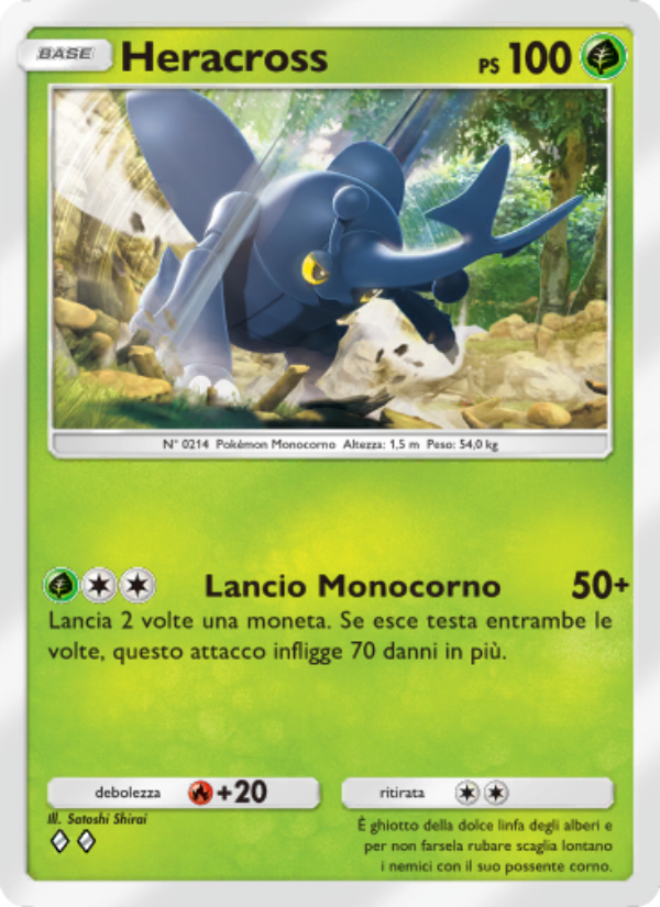 Heracross 001/96 — Luce Trionfale (Italian Pokémon TCG card)