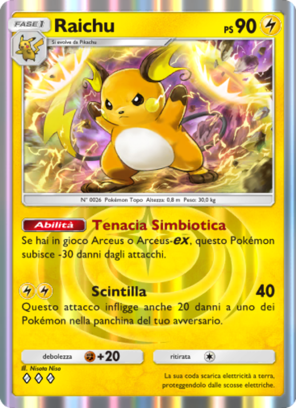 Raichu 026/96 — Luce Trionfale (Italian Pokémon TCG card)