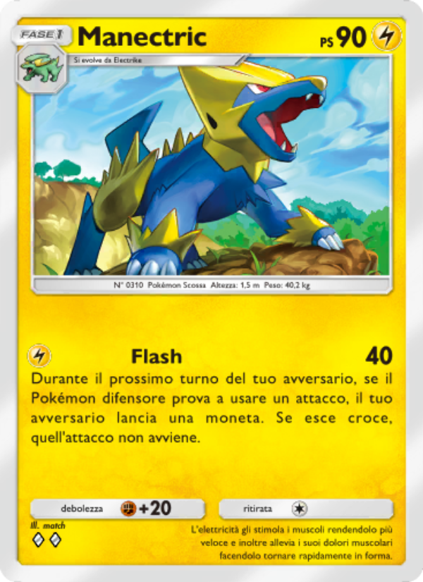 Manectric 028/96 — Luce Trionfale (Italian Pokémon TCG card)