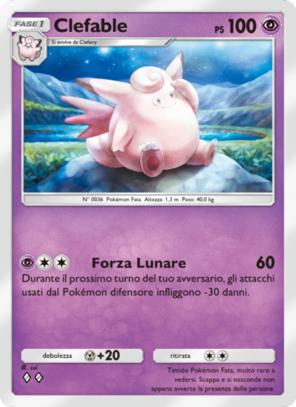 Clefable 030/96 — Luce Trionfale (Italian Pokémon TCG card)