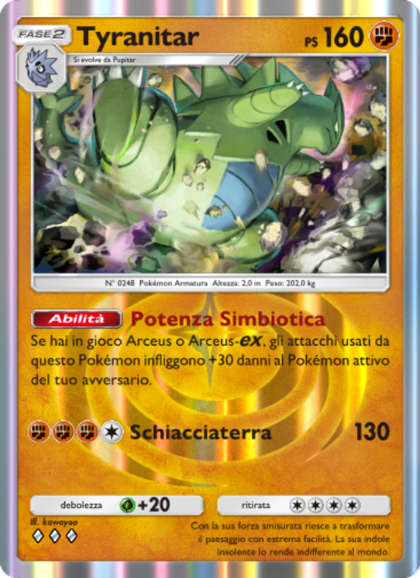 Tyranitar 041/96 — Luce Trionfale (Italian Pokémon TCG card)
