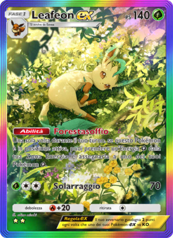 Leafeon-ex 091/96 — Luce Trionfale (Italian Pokémon TCG card)